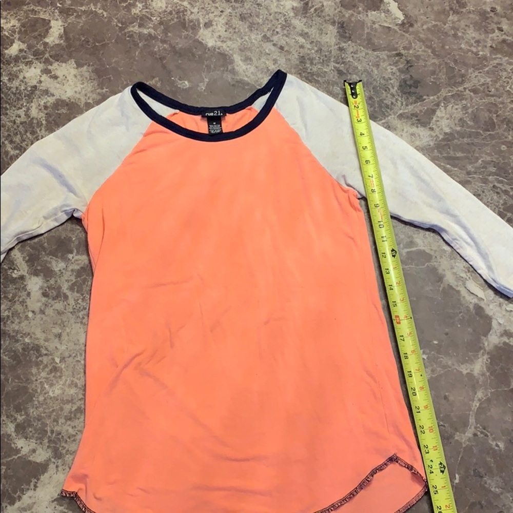 Rue21 half quarter sleeved tee